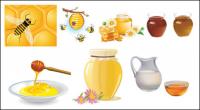 Gather honey bees vector of material