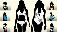 Models catwalk silhouette Vector