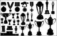 Medals and trophies Silhouette Vector