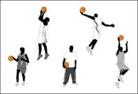 Basketball action figures and Vector