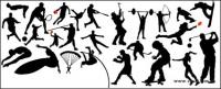 High jump, soccer, basketball, tennis, baseball, diving, parachuting, weightlifting, skating