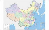 China maps (four-color) vector