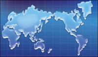 Crystal texture map of the world vector