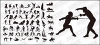 All kinds of sports action vector silhouette material-2