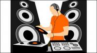 DJ music equipment vector material
