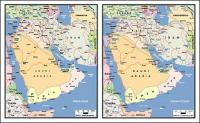 Vector map of the world exquisite material - the Arabian Peninsula map