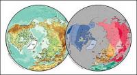 Vector map of the world exquisite material - the northern hemisphere spherical map