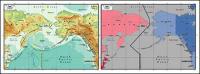 Vector map of the world exquisite material - Bering Strait map