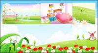 Spring, summer, room, the network vector scenery