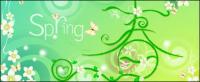 Vector spring theme material-2