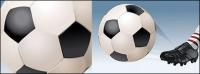Playing soccer vector material