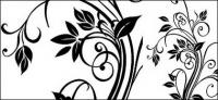 Exquisite black-and-white pattern vector material