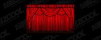 Red curtain picture quality material