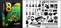 Go Media produced vector material (set8) - musical instruments