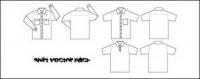 Vector line drawing shirts