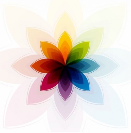 colorful abstract flower vector graphic