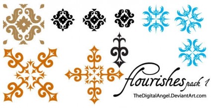 flourishes free vector pack