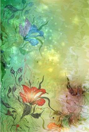 gorgeous flowers illustrator vector