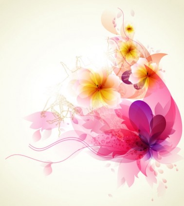 romantic flower background vector