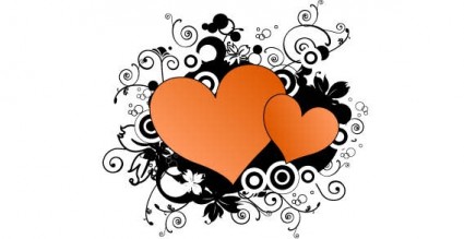 valentine hearts vector