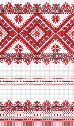 cross stitch patterns vector