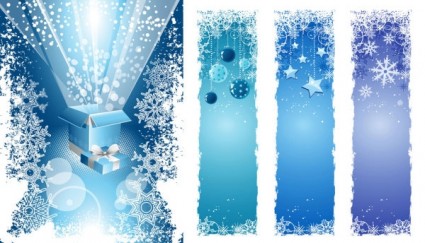 christmas snowflake decorations vector