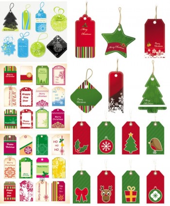 exquisite christmas labels vector