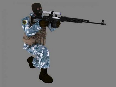 3Ds Max Model: Counter-Strike Game Character Model Free Download