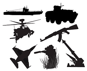 Pictures Vector military weapons material