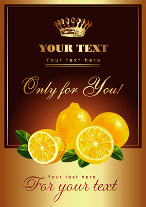 Lemon posters vector material