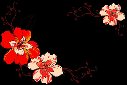 Fashion Flower vector material