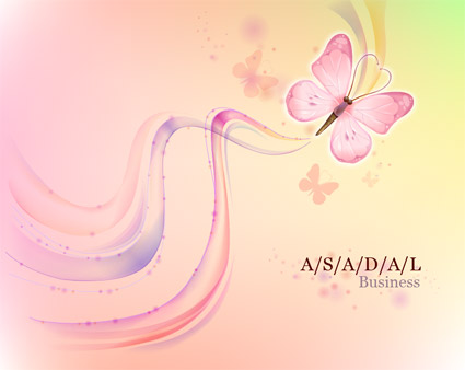 Butterfly Dream background and vector material