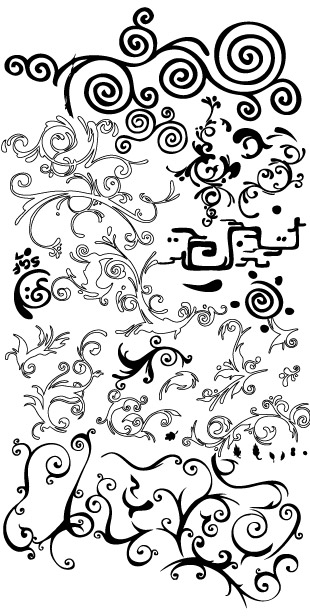 Vector material for black and white patterns