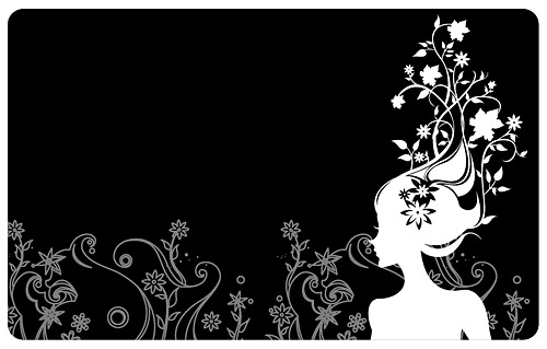 Flower and beauty vector material