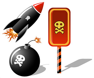 Skulls missile bomb elements