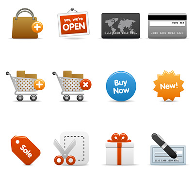 Shopping category icon vector material
