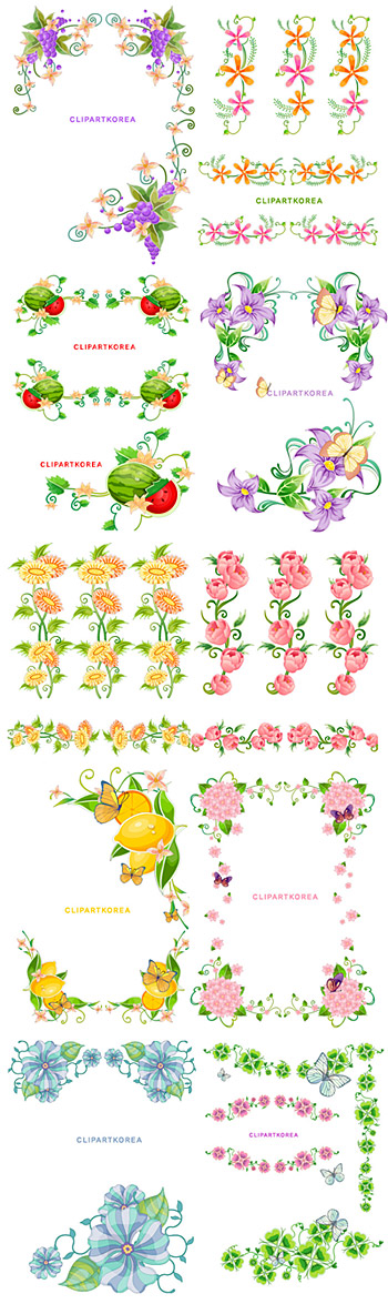 Flowers, fruit and butterfly lace