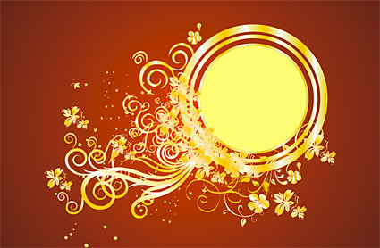Gold gorgeous patterns Vector-7