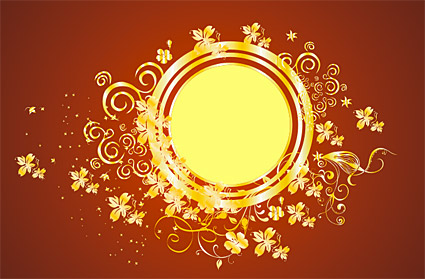 Gold gorgeous patterns Vector-9