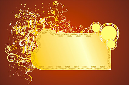 Gold gorgeous patterns Vector-11