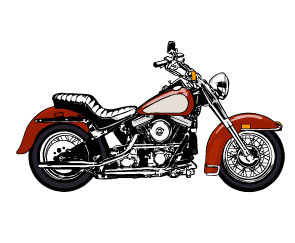 Cool motorcycle vector material