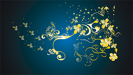Gold gorgeous patterns Vector-4