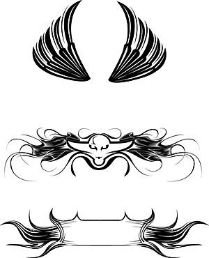 Vector material elements of the trend wings
