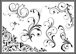 Practical exquisite pattern vector material