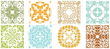 Traditional pattern vector material