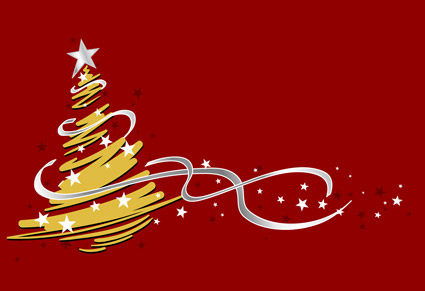 Vector material strokes style Christmas tree