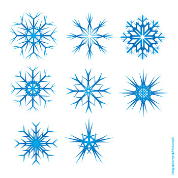 Christmas snowflakes vector material