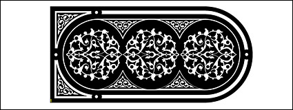 black and white pattern vector material-2