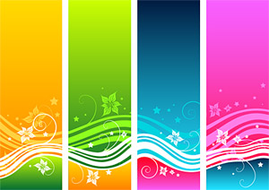 Dynamic fashion color pattern vector material