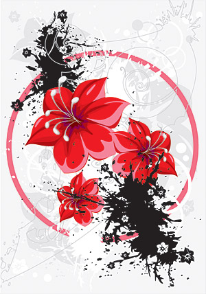 ink Flower vector